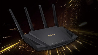 Roteador Wi-Fi 6 ASUS RT-AX3000. Fonte: Asus