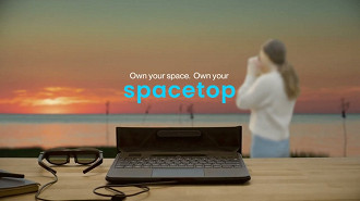 Conheça o Spacetop, o primeiro notebook de realidade aumentada com tela virtual de 100. Fonte: Sightful