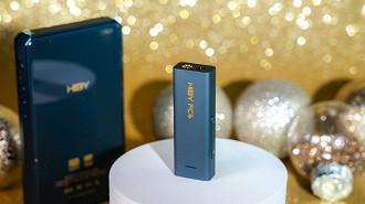 Melhores DAC/amps USB ultra portáteis (sem bateria) até R$ 500. Na foto Hiby FC4. Fonte: Hiby