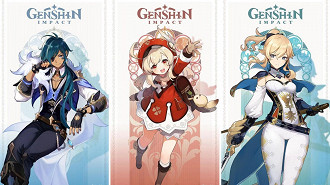 Personagens que irão participar da missão de evento principal em Genshin Impact. Fonte: HoYoverse