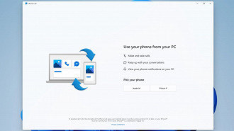 Aplicativo Vincular ao Celular do Windows tem suporte ao iOS (iPhone). Fonte: Microsoft