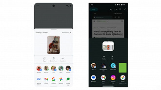O Android 14 vai tornar o sistema de compartilhamento mais eficiente, incluindo com o recurso Nearby Share