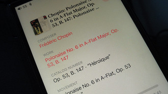 Informações (metadados) de uma música reproduzida no Apple Music Classical para Android. Fonte: Vitor Valeri
