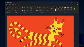 Paint ganha modo escuro em atualização para Windows 11. Fonte: Microsoft
