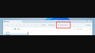 Botão para visualizar fotos do rolo da câmera (galeria) do celular no Explorador de Arquivos (File Explorer) do Windows 11. Fonte: Microsoft