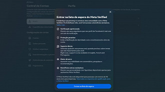 Lista de espera na web para assinar e ganhar o selo Meta Verified. Fonte: Vitor Valeri