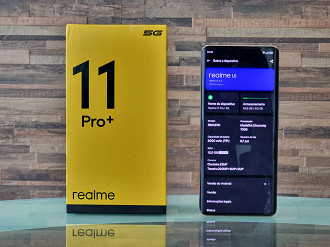 Realme 11 Pro+ em sua versão brasileira vem com 512GB de armazenamento e 12GB de RAM