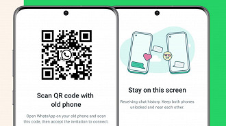 Nova forma de transferência de conversas (bate-papos) e arquivos do WhtsApp entre smartphones é lançada. Fonte: WhatsApp