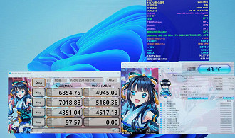 Benchmarks no CrystalDiskMark comprovam a temperatura e desempenho do SSD. Fonte: Tony