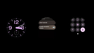 Imagens do recurso ativar tema dinâmico no Wear OS 4. Fonte: androidauthority
