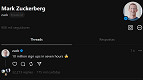 Threads alcança 10 milhões de usuários em 7 horas, diz Mark Zuckerberg Threads alcança 10 milhões de usuários em 7 horas, diz Mark Zuckerberg