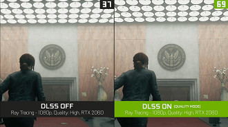 Control sem e com DLSS ativado. Fonte: Nvidia