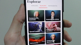 Filtros disponíveis na aba playlists da guia Explorar no Apple Music Classical. Fonte: Vitor Valeri