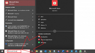 Passo 01 - Atualize o aplicativo da Microsoft Store. Fonte: Vitor Valeri