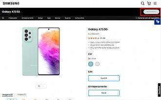 Galaxy A73 fora de linha