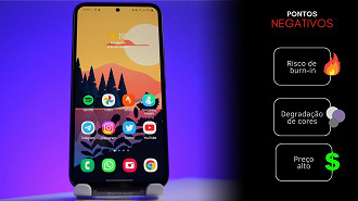 Pontos negativos das telas AMOLED