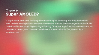 O que é Super AMOLED?