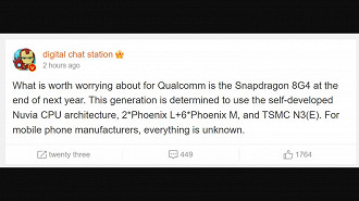 Configuração de núcleos da CPU do chipset Snapdragon 8 Gen 4 da Qualcomm. Fonte: wccftech