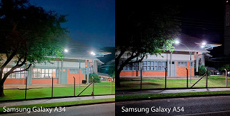Comparativo low-light Galaxy A34 5G vs Galaxy A54 5G