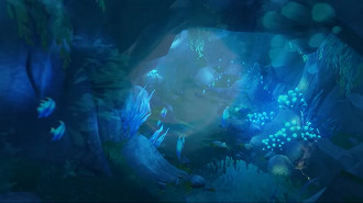 Cena de personagem mergulhando no fundo do mar de Fontaine em Genshin Impact 4.0. Fonte: HoYoverse