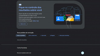 Ocultando dados sobre você nas pesquisas do Google. Fonte: Google