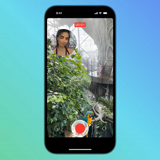 Recurso de câmera dupla nos Stories do Telegram. Fonte: Telegram