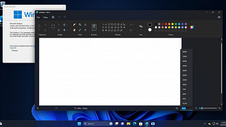 Nova versão do Paint para Windows 11 após atualização ganha modo escuro e aprimoramentos no zoom.