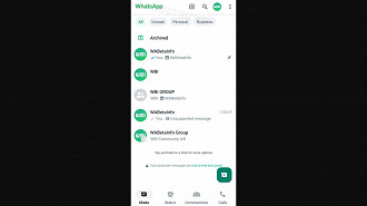 Captura de tela mostrando a nova interface (UI) do WhatsApp. Fonte: WABetaInfo