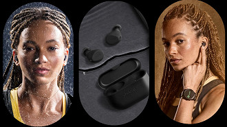 Fone de ouvido in-ear Bluetooth TWS Jabra Elite 8 Active. Fonte: Jabra