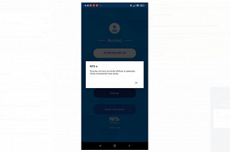 App da NFS-e também apresenta erro de operação.
