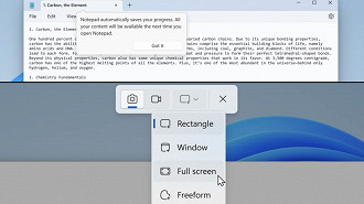 Windows 11 ganha grande atualização no Bloco de Notas e na Ferramenta de Captura (Snipping Tool). Fonte: Microsoft