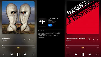 Visualização de arquivos em FLAC e MQA na tela de reprodução do aplicativo Tidal. Fonte: Reddit