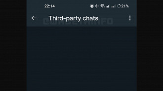 Captura de tela do recurso de comunicação com aplicativos de terceiros dentro da versão beta do WhatsApp para Android. Fonte: WABetaInfo
