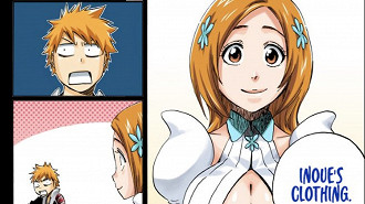 Cena de Orihime no mangá que foi excluída no animê Bleach: Thousand-Year Blood War.