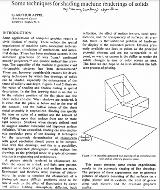 Some techniques for shading machine renderings of solids