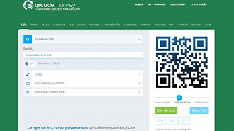 qr monkey - 5 Melhores sites para criar QR Codes grátis. Fonte: Vitor Valeri