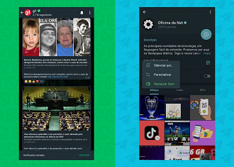 O WhatsApp permite apenas ativar ou desativar as notificações, enquanto o Telegram tem a opção de personalizar