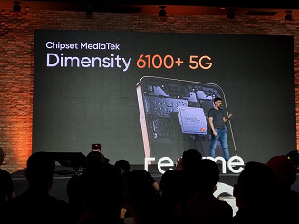 Os novos smartphones contam com o Dimensity 6100+ 5G que promete ser bem econômico