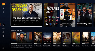Nova interface do aplicativo de canais IPTV LG Chanels, desenvolvido para as TVs LG. Fonte: LG