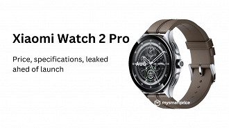 Ficha técnica completa do smartwatch Xiaomi Watch 2 Pro é vazada antes do lançamento. Fonte: Mysmartprice