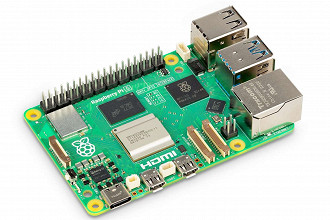 Foto do Raspberry Pi 5. Fonte: Raspberry Pi Foundation