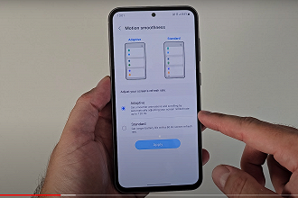 Pela primeira vez linha linha FE, temos uma tela com taxa de atualização adaptável (YouTube: SamMobile)