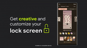 Novas configurações para a tela de bloqueio no Android 14. Fonte: Google