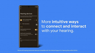 Suporte ao pareamento com aparelhos auditivos e aplicativos relacionados no Android 14. Fonte: Google