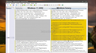 Captura de tela mostrando as entradas no Windows 11 23H2 do canal Canary mostrando sobre as assinaturas do sistema operacional. Fonte: deskmodder