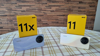 Realme 11x na cor Purple Dawn vs Realme 11 5G na cor Glory Gold. Qual cor vocês mais curtiram?