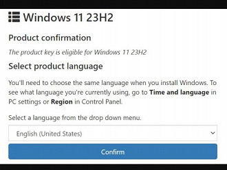 Captura de tela da tela de download das ISOs do Windows 11 versão 23H2. Fonte: WindowsLatest
