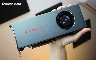 Radeon RX 5700 que testamos em 2019. Fonte: Oficina da Net