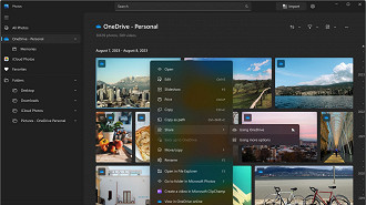 Aprimoramento da integração do OneDrive com o aplicativo Fotos do Windows com o recurso de compartilhamento individual de imagens. Fonte: Microsoft