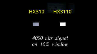 Diferença de nível de brilho do antigo monitor de masterização HX310 para o HX3110 da Sony. Fonte: HDTVTest
